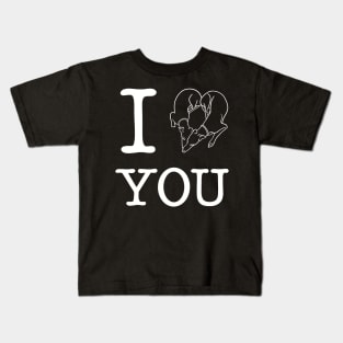 Adorable Greyhound dog lovers design; I heart you, I love you Kids T-Shirt